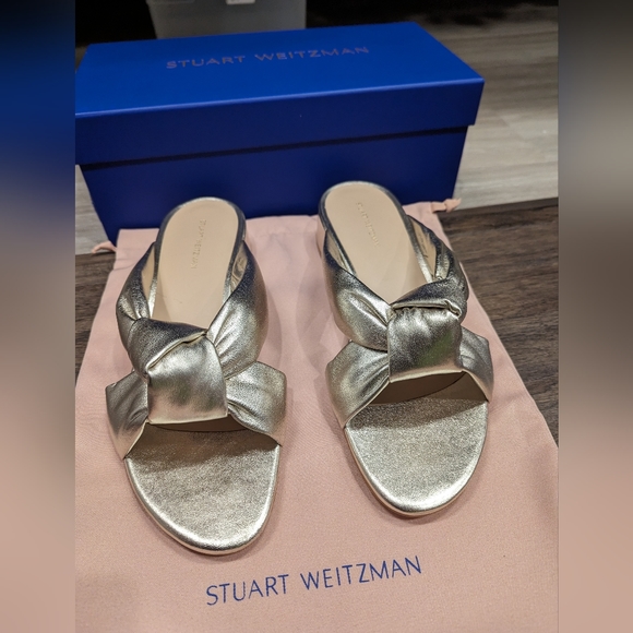 NEW Block Slide in Metallic Nappa leather - Picture 6 of 12